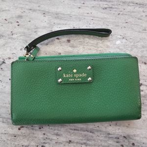Kate Spade large leather wristlet.